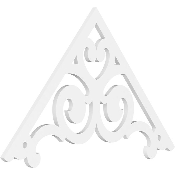 Ekena Millwork Pitch Hurley Architectural Grade PVC Gable Pediment, 48"W x 28"H x 1"P (14/12) GPP048X028X100HUR - main